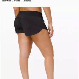 Lululemon speed up short black sz 4